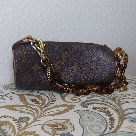 Upcycled Louis Vuitton Mini Papillion Monogram Clutch - Picture 1 of 10
